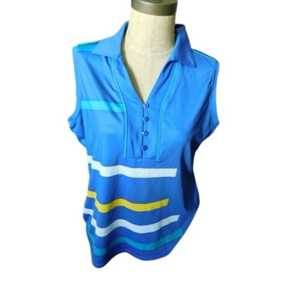 Lopez Size L Large Delux Dri Sporty Golf Activewear Top